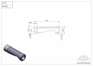 Gilles tooling UF-18-KIT.b UF18 Footpeg Lábtartó és lábtartó alkatrészek 3