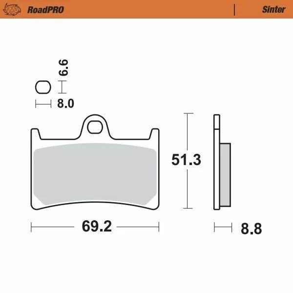 Moto-master 402801 RoadPRO Sinder fékbetét elöl Fékbetét 0