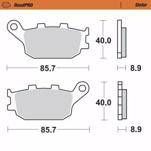 Moto-master 403102 RoadPRO Sinder fékbetét hátsó Fékbetét