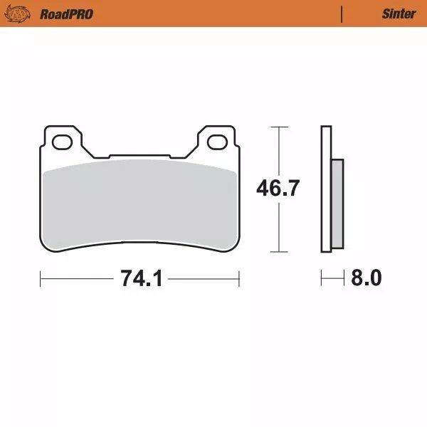 Moto-master 406401 RoadPRO Sinder fékbetét elöl Fékbetét 0