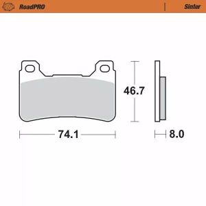 Moto-master 406401 RoadPRO Sinder fékbetét elöl Fékbetét