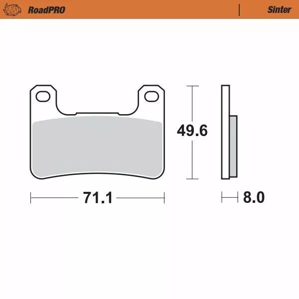 Moto-master 406301 RoadPRO Sinder fékbetét elöl Fékbetét 0