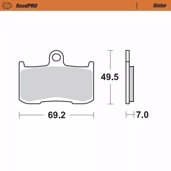 Moto-master 406001 RoadPRO Sinder fékbetét elöl Fékbetét 0