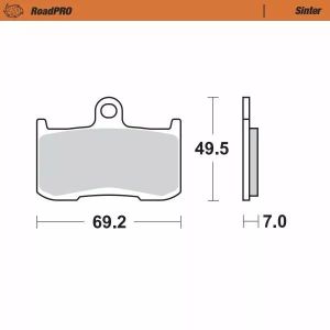 Moto-master 406001 RoadPRO Sinder fékbetét elöl Fékbetét