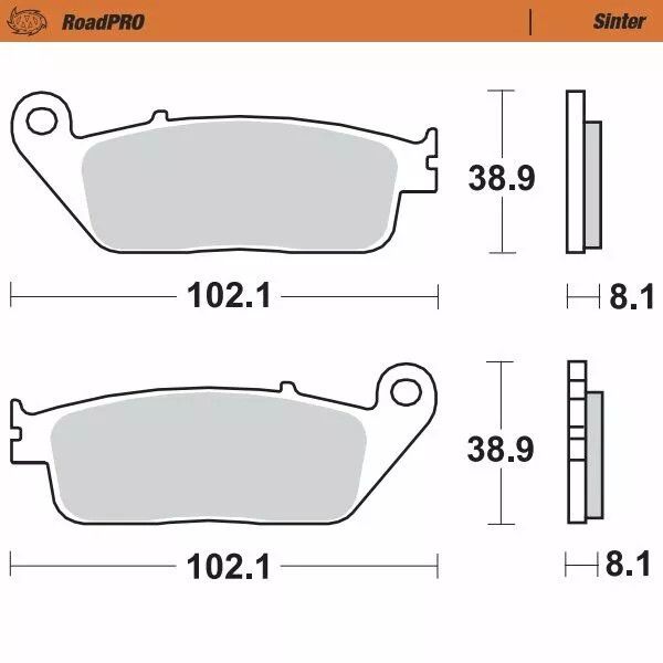 Moto-master 402501 RoadPRO Sinder fékbetét elöl Fékbetét 0