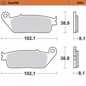 Moto-master 402501 RoadPRO Sinder fékbetét elöl Fékbetét