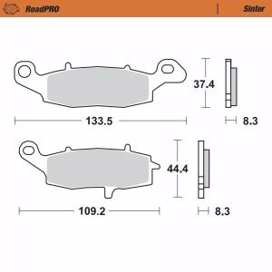 Moto-master 404201 RoadPRO Sinder fékbetét elöl Fékbetét