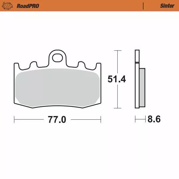 Moto-master 406201 RoadPRO Sinder fékbetét elöl Fékbetét 0