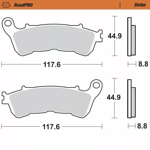 Moto-master 406501 RoadPRO Sinder fékbetét elöl Fékbetét 0