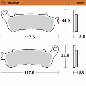 Moto-master 406501 RoadPRO Sinder fékbetét elöl Fékbetét