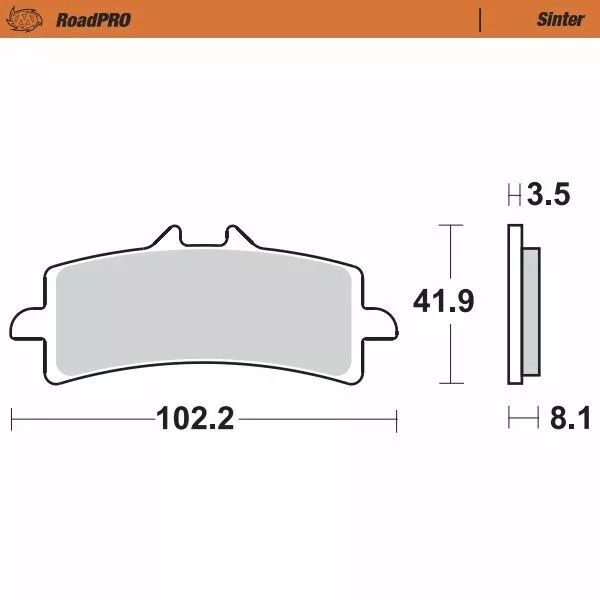 Moto-master 407001 RoadPRO Sinder fékbetét elöl Fékbetét 0