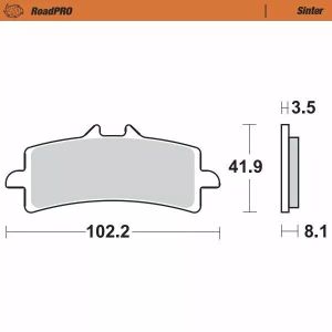 Moto-master 407001 RoadPRO Sinder fékbetét elöl Fékbetét