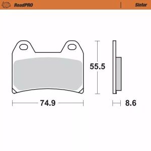 Moto-master 404301 RoadPRO Sinder fékbetét elöl Fékbetét