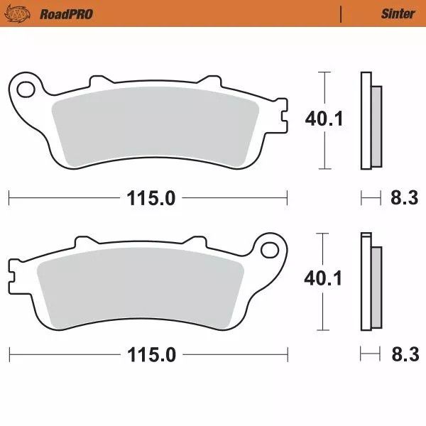 Moto-master 405101 RoadPRO Sinder fékbetét elöl Fékbetét 0