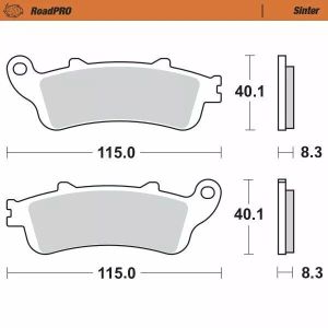 Moto-master 405101 RoadPRO Sinder fékbetét elöl Fékbetét