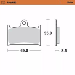 Moto-master 402401 RoadPRO Sinder fékbetét elöl Fékbetét