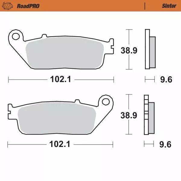 Moto-master 404001 RoadPRO Sinder fékbetét elöl Fékbetét 0
