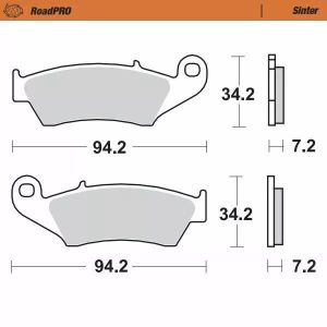 Moto-master 403901 RoadPRO Sinder fékbetét elöl Fékbetét