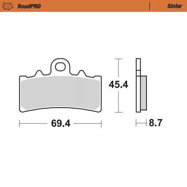 Moto-master 407601 RoadPRO Sinder fékbetét elöl Fékbetét 0