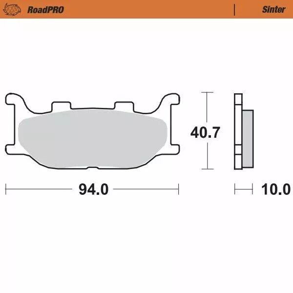 Moto-master 403801 RoadPRO Sinder fékbetét elöl Fékbetét 0