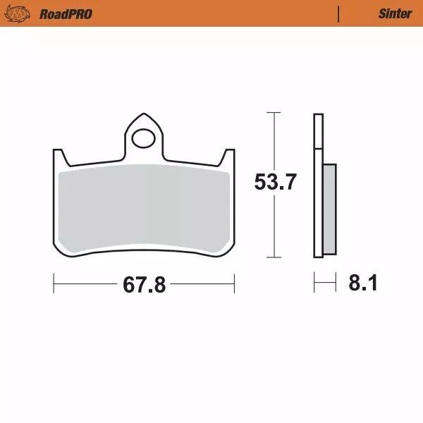 Moto-master 402301 RoadPRO Sinder fékbetét elöl Fékbetét 0