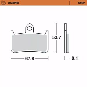 Moto-master 402301 RoadPRO Sinder fékbetét elöl Fékbetét