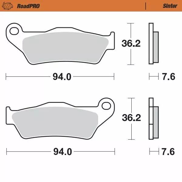 Moto-master 403201 RoadPRO Sinder fékbetét elöl Fékbetét 0