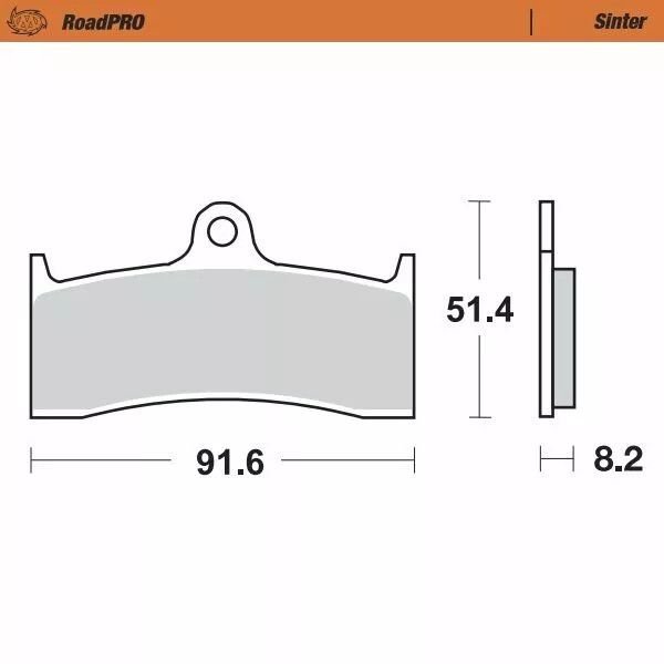 Moto-master 403501 RoadPRO Sinder fékbetét elöl Fékbetét 0