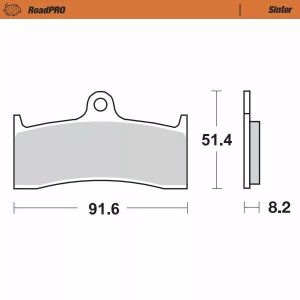 Moto-master 403501 RoadPRO Sinder fékbetét elöl Fékbetét
