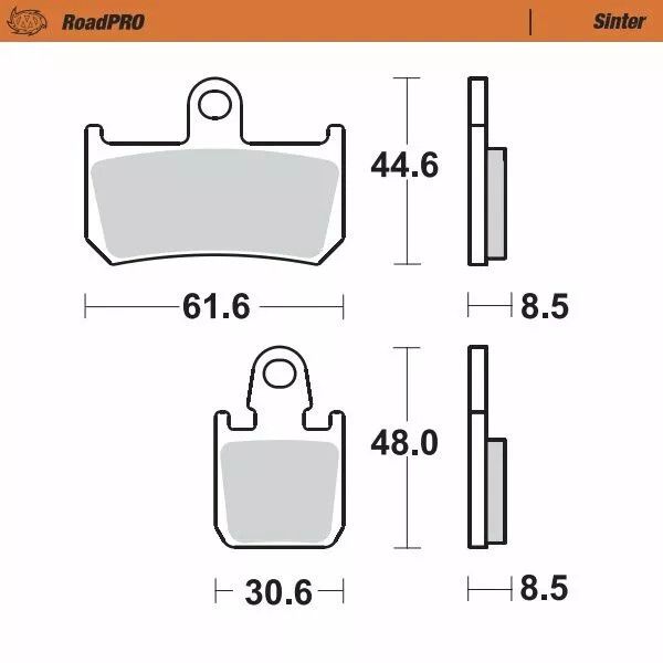 Moto-master 406901 RoadPRO Sinder fékbetét elöl Fékbetét 0