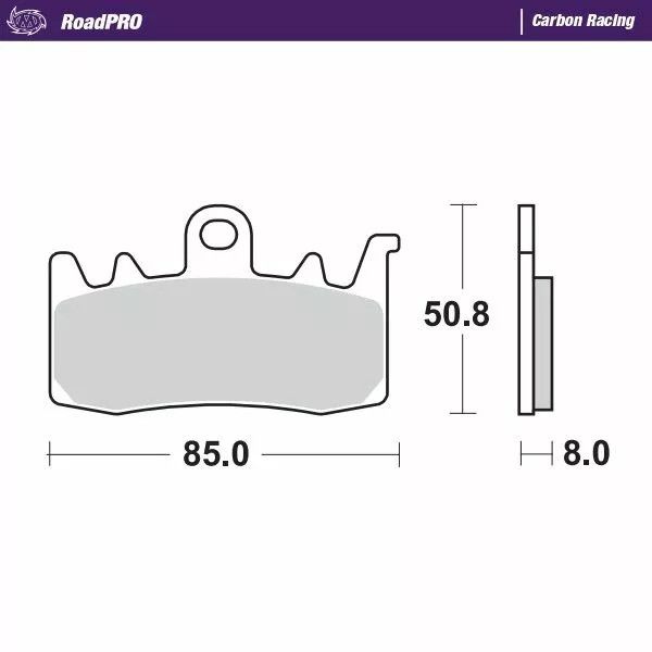 Moto-master 408006 RoadPRO Carbon Racing fékbetétek Fékbetét 1
