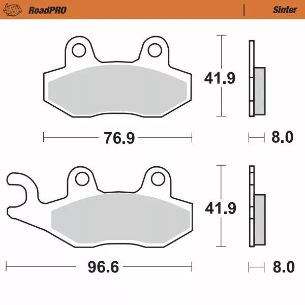 Moto-master 410501 RoadPRO Sinder fékbetét elöl Fékbetét 0
