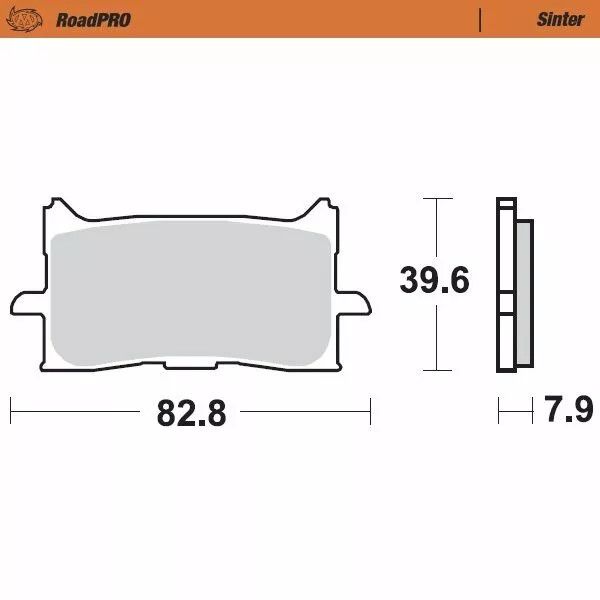 Moto-master 412701 RoadPRO Sinder fékbetét elöl Fékbetét 0
