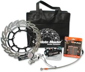 Moto-master SM verseny KIT: 300mm úszó FLAME, fék PADS/LINE,4 dugattyú CALIPER/BRACKET, radiális mester henger Féknyereg és tuning féknyereg kittek