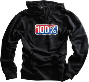 100% classic pulóver kapucni fekete 2X-LARGE Motoros ing, pulóver