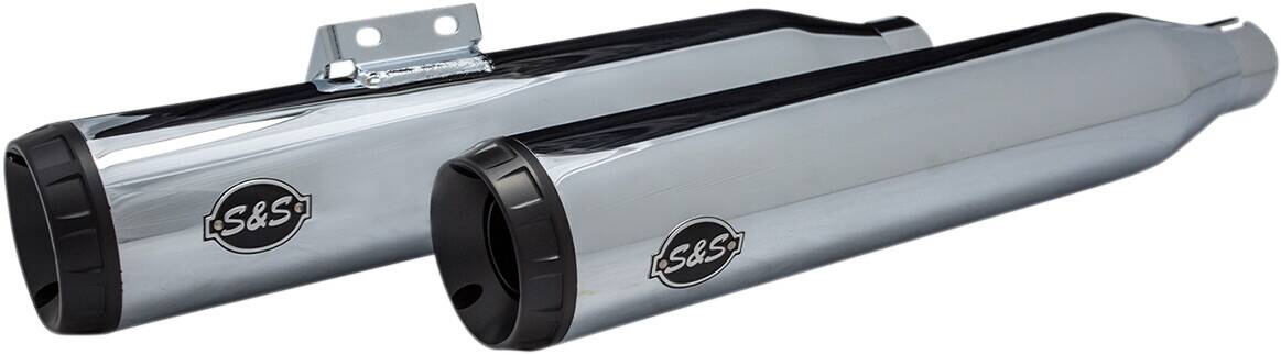 S&S CYCLE kipufogódob SLIP ON GRAND NATIONAL krómozott W/BLACK vég sapkák Kipufogó dob - Slip On 0