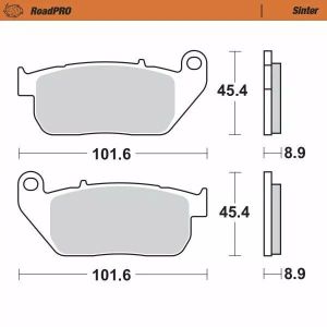 Moto-master 410401 RoadPRO Sinder fékbetét elöl Fékbetét