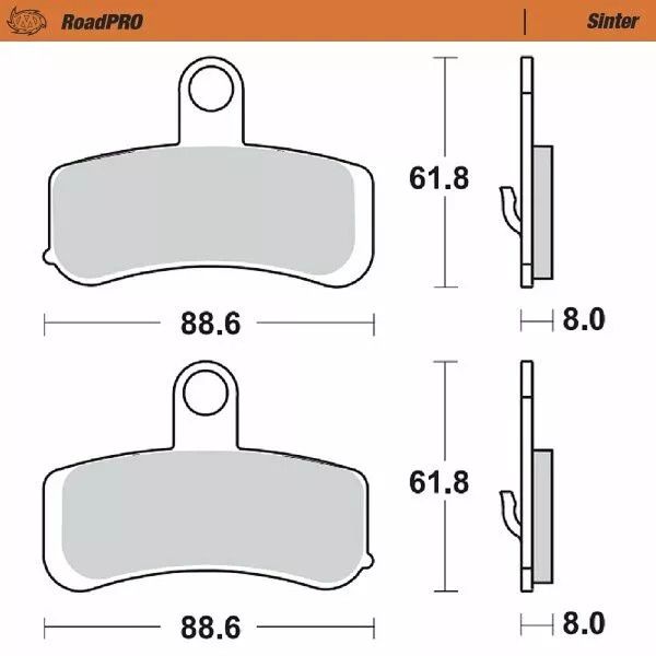 Moto-master 411501 RoadPRO Sinder fékbetét elöl Fékbetét 0
