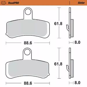Moto-master 411501 RoadPRO Sinder fékbetét elöl Fékbetét