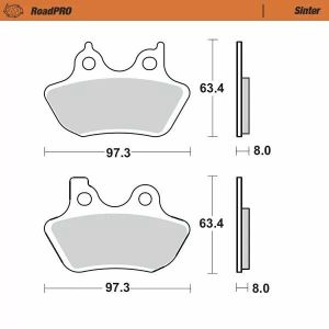 Moto-master 411901 RoadPRO Sinder fékbetét elöl Fékbetét