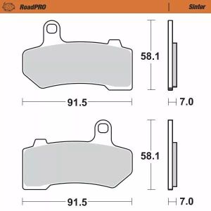 Moto-master 412201 RoadPRO Sinder fékbetét elöl Fékbetét