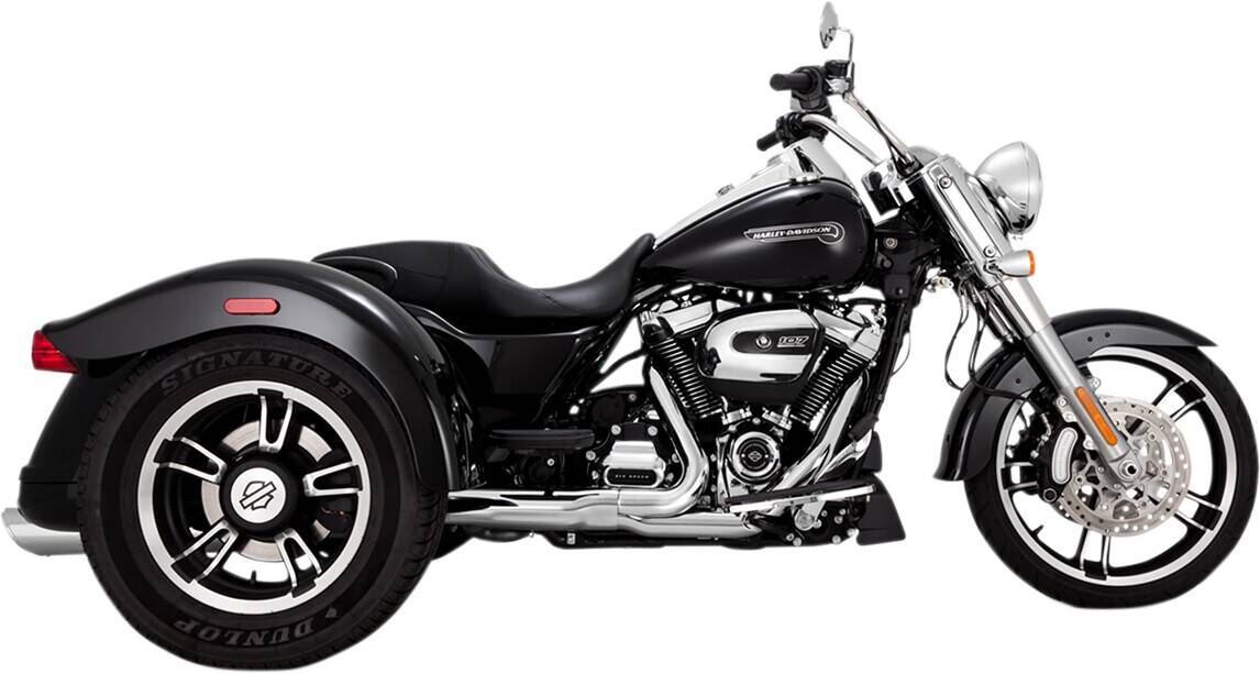 VANCE & HINES kipufogódob Twin SLASH kerek SLIP-ONS krómozott Kipufogó dob - Slip On 0