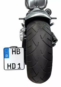 Heinz bikes HBSKZ-XL oldalra szerelhető rendszámtábla tartó táblavilágítással Rendszámtartó