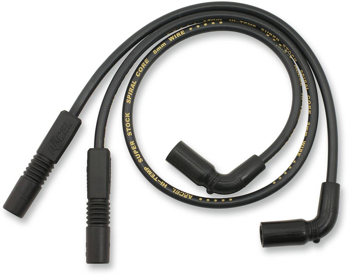ACCEL szikra gyújtógyertya bowden SPIRAL core szett 8MM fekete Gyújtókábel, gyertyapipa 0