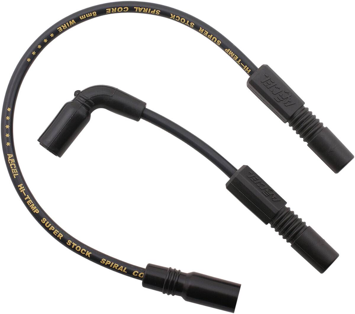 ACCEL szikra gyújtógyertya bowden SPIRAL core szett 8MM fekete Gyújtókábel, gyertyapipa 0
