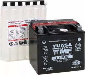 Yuasa YTX14L-BS(CP) AGM, karbantartást nem igénylő akkumulátor Akkumulátor és tartozékai