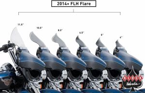 Klock werks KWW-01-0200 Flare™ szélvédő Szélvédő, plexi, fejidom 5