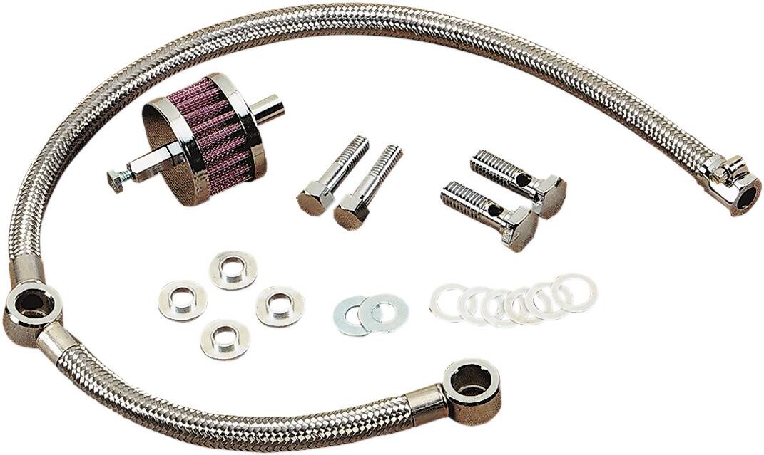 Drag specialties fonott tömlõ forgattyúház szusszanás készlet Levegőszűrő alkatrészek, légszűrők 0