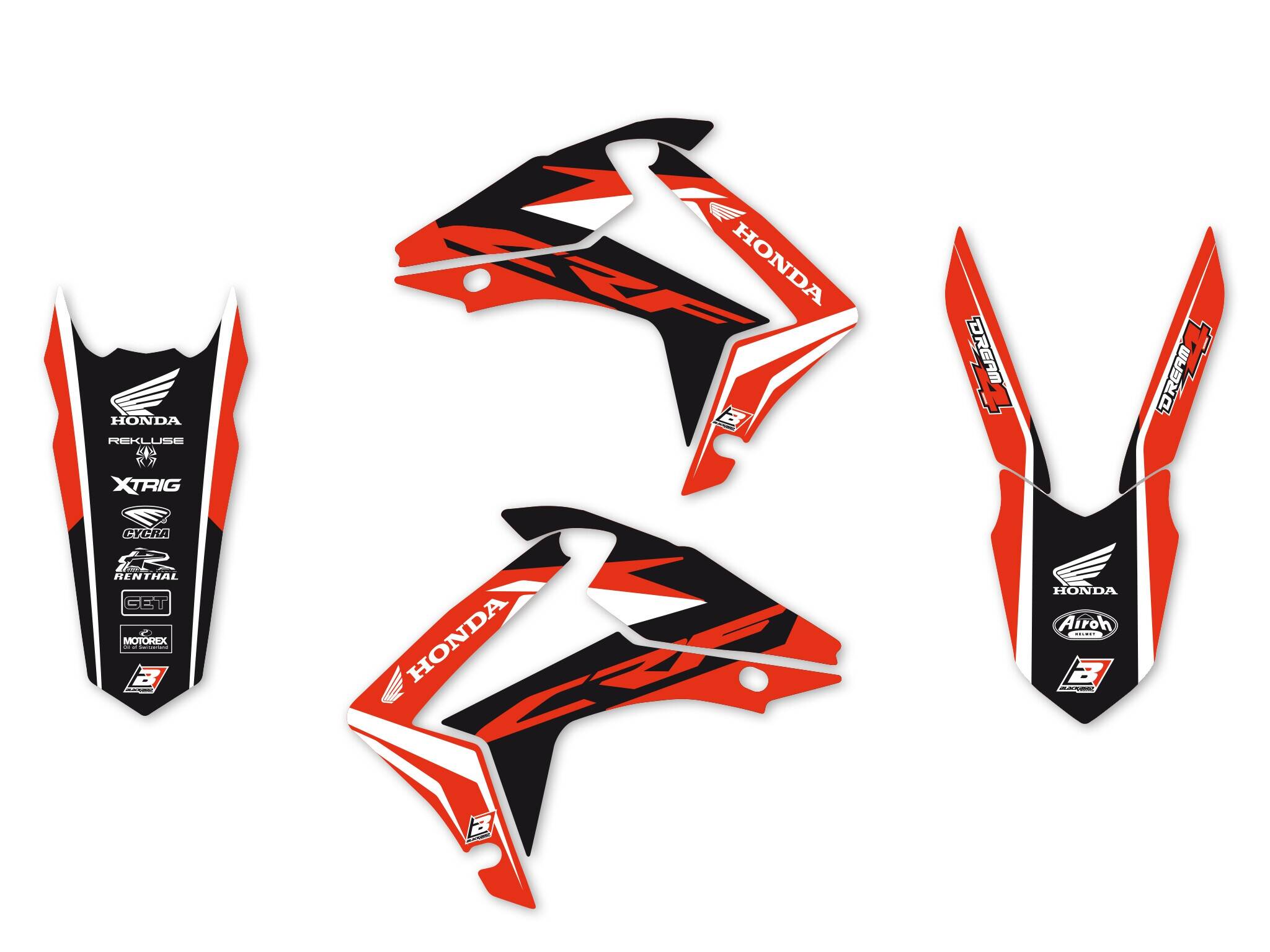 Blackbird racing grafika készlet DR4 CRF250 14-17 Matrica 0