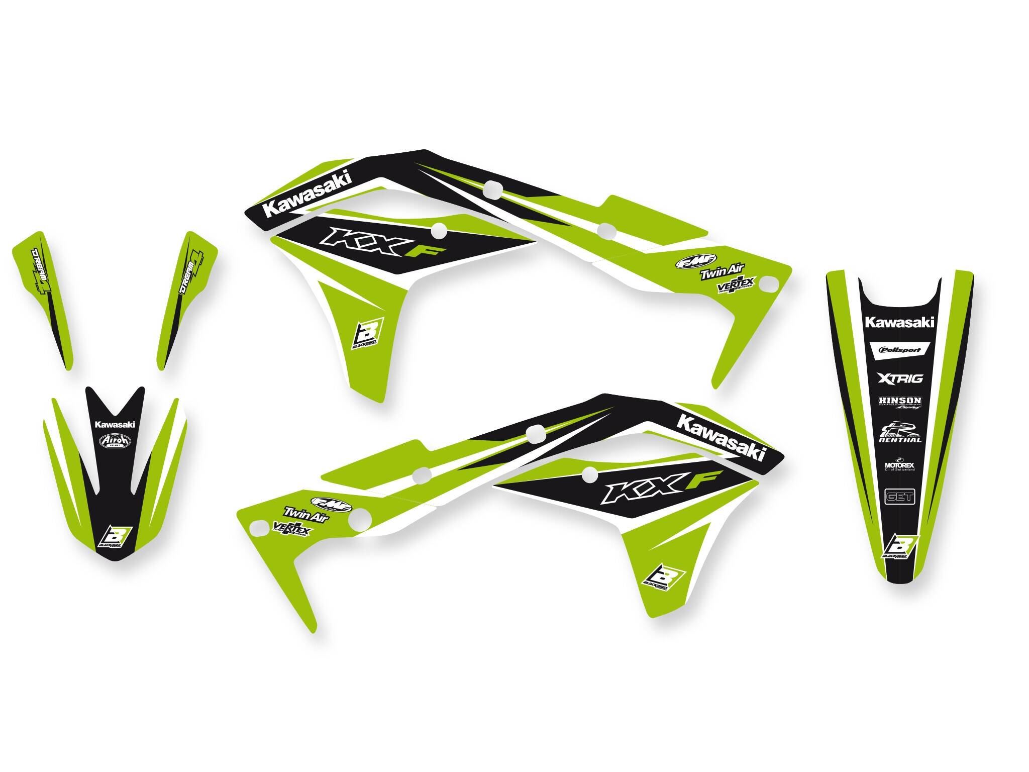 Blackbird racing grafika készlet DR4 KXF250 17-19 Matrica 0